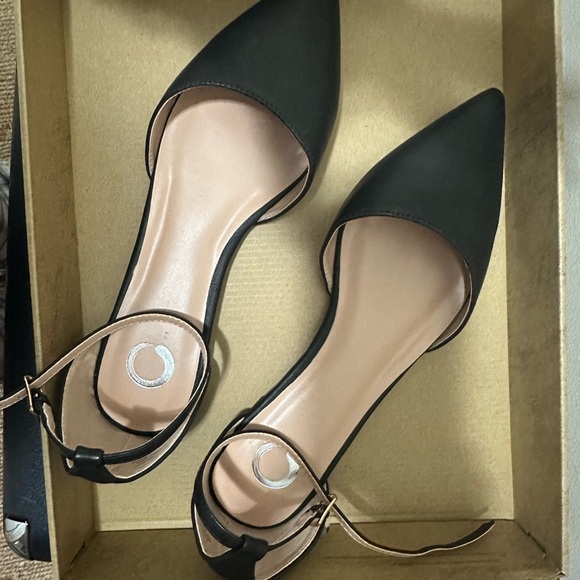 Nordstrom Shoes - Elegant Black Women's Ankle Strap Flats